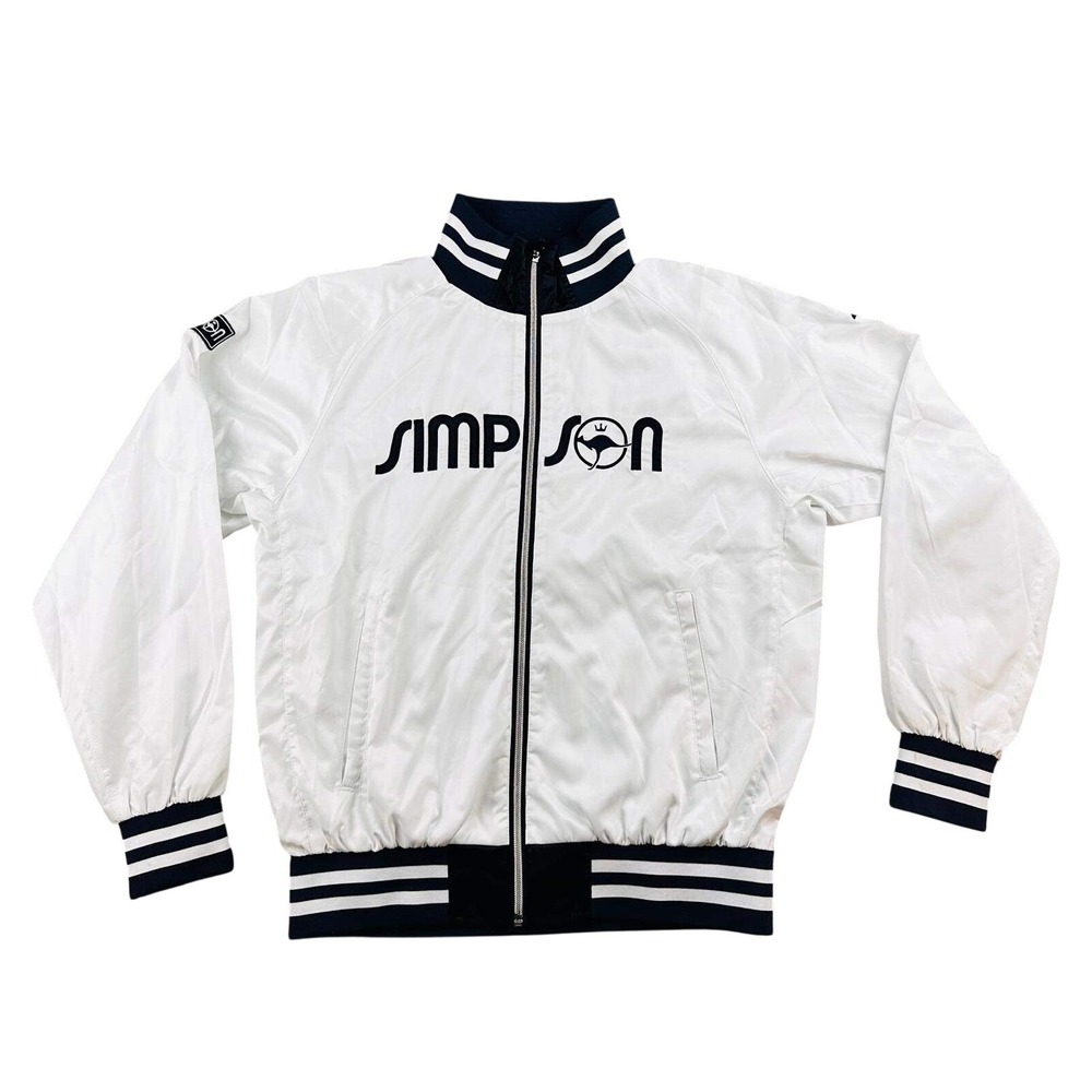 Vintage Simpson Australia Jacket Women S White Lightweight Full Zip Mesh Line‎